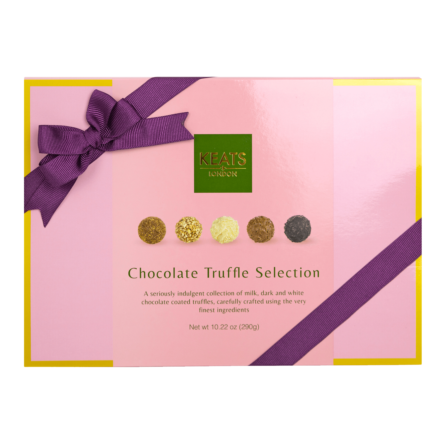 Luxury Chocolate Truffle Selection With Purple Ribbon (24 Pieces