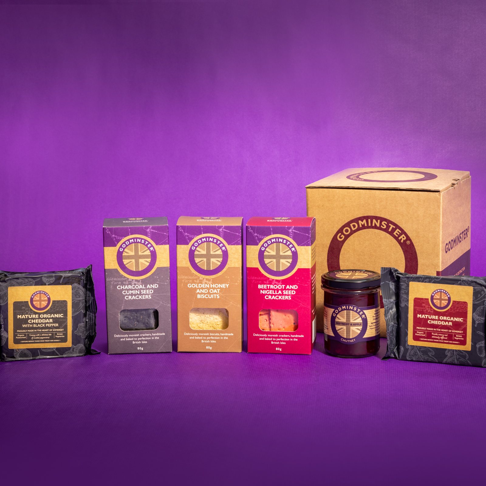 Godminster Cheese and Biscuits Gift Set