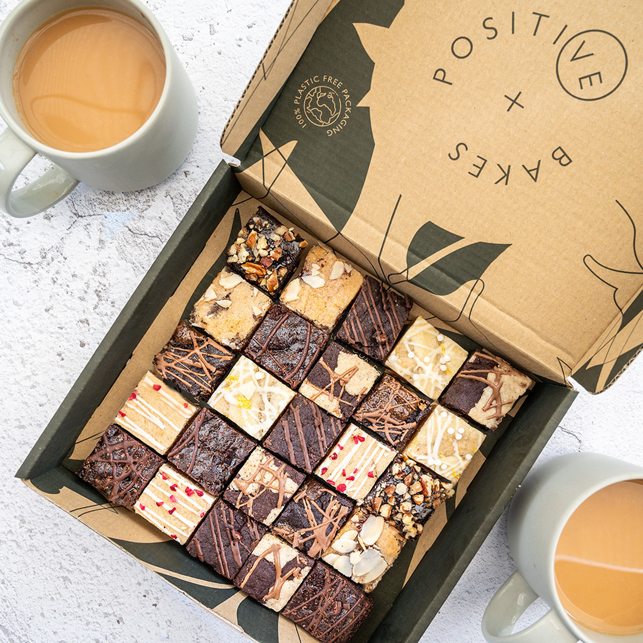 Brownie & Blondie Selection Gift Box Vegan, Gluten Free, Dairy Free, Eggless