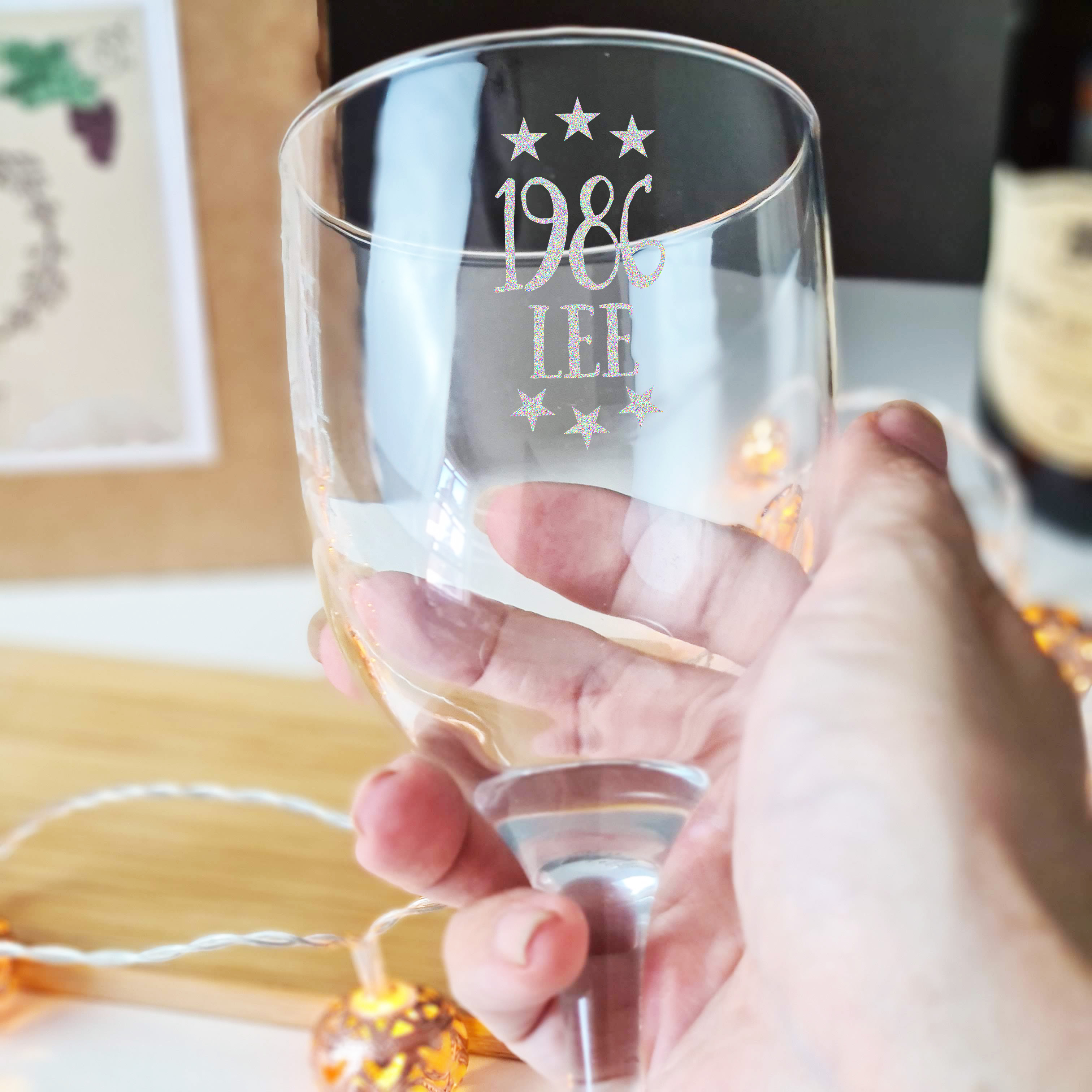 Personalised 40th Birthday Wine Glass - Yumbles.com