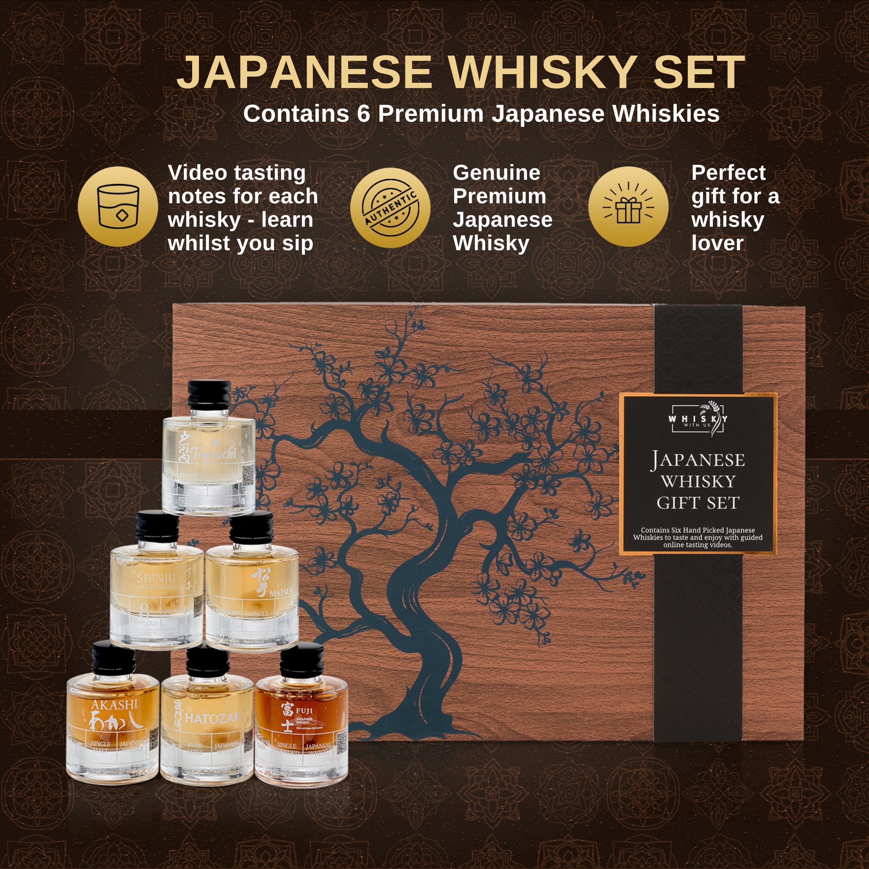Premium Japanese Whisky Tasting Gift Set (6x30ml) - Yumbles.com