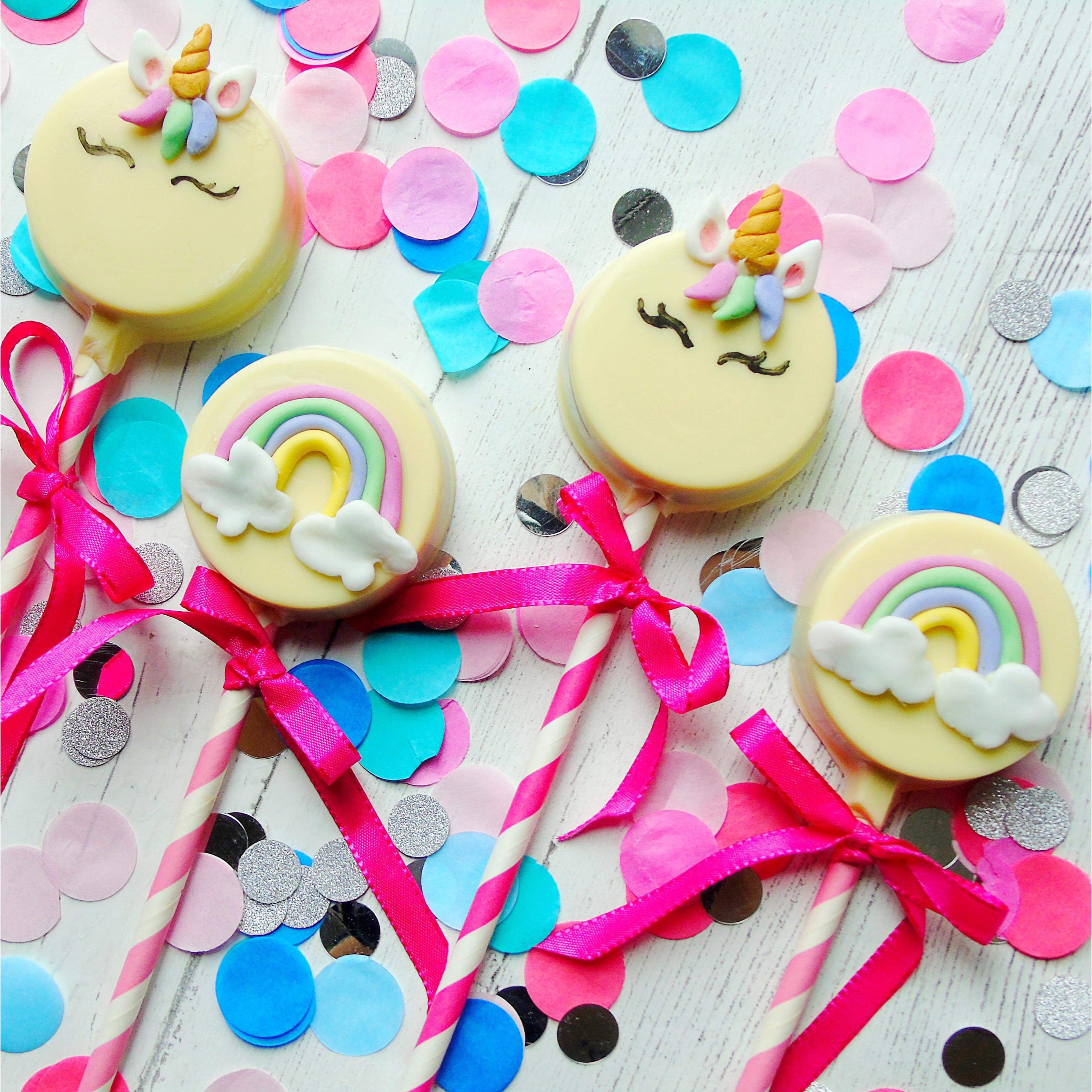 Unicorn \u0026 Rainbow Cakesicles (Set of 4)