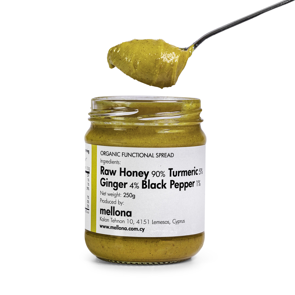 100 Raw Organic Functional Honey Turmeric, Ginger & Pepper (Anti