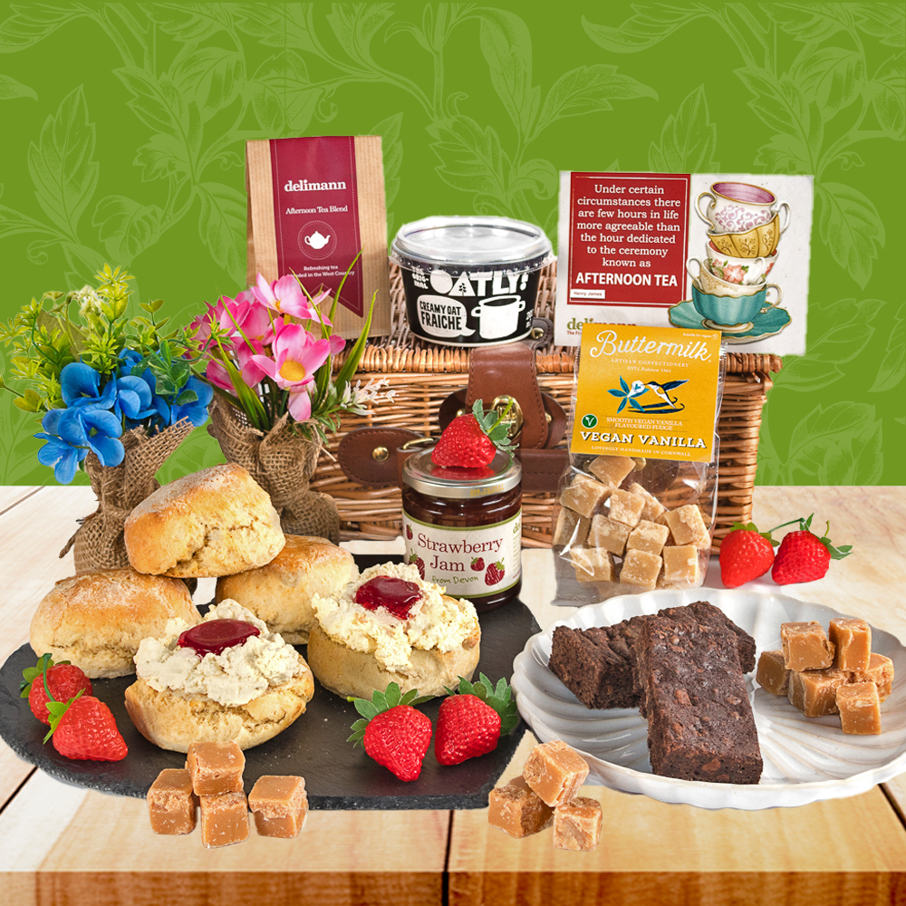 Vegan Afternoon Tea & Treats Gift Hamper - Yumbles.com