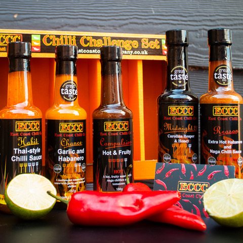 Chilli Challenge Hot Sauce Gift Box - 5 Handcrafted Chilli Sauces from ...