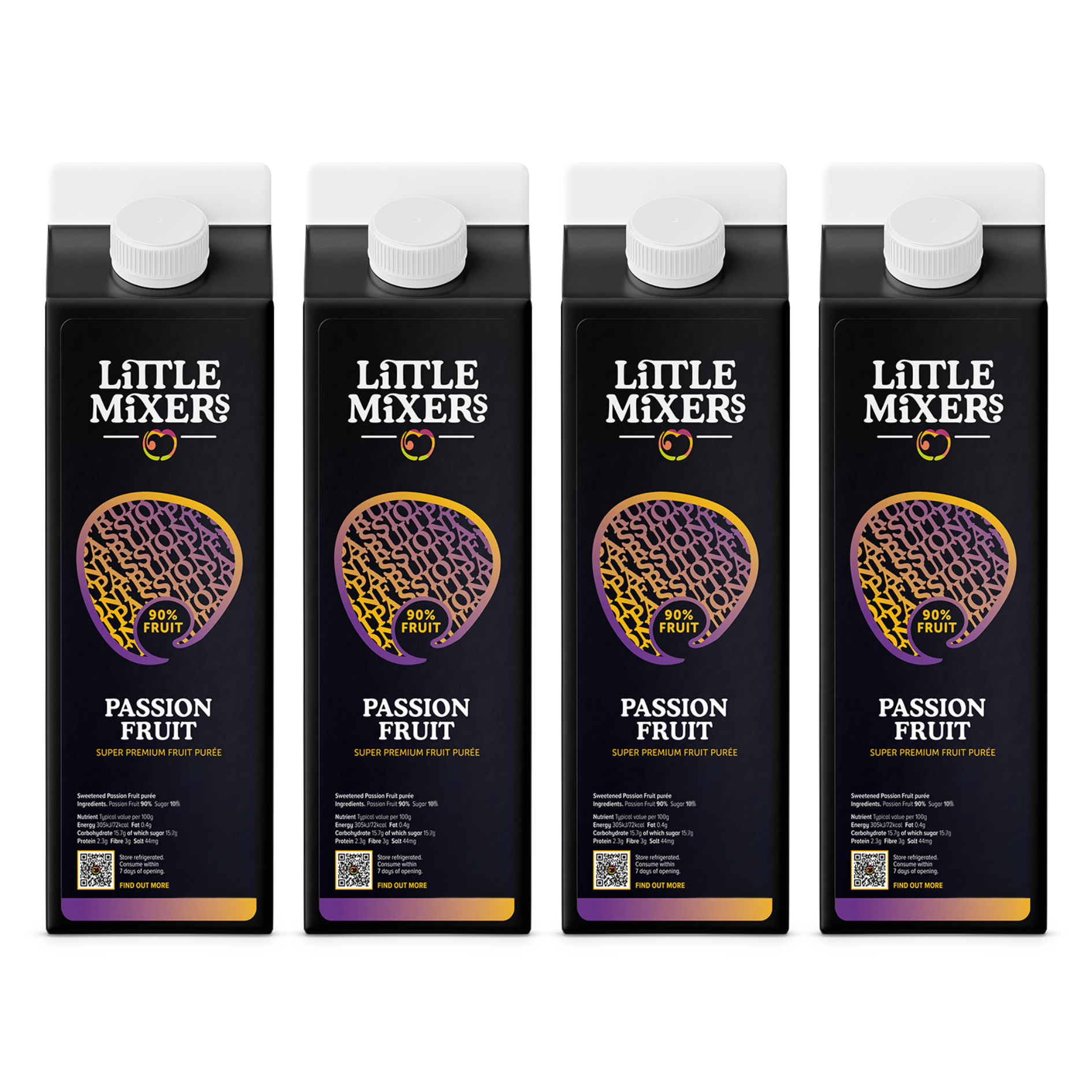 Puree Mix Pure Passion Fruit Purée Mixer - Case of 4 x 1kg - Yumbles.com