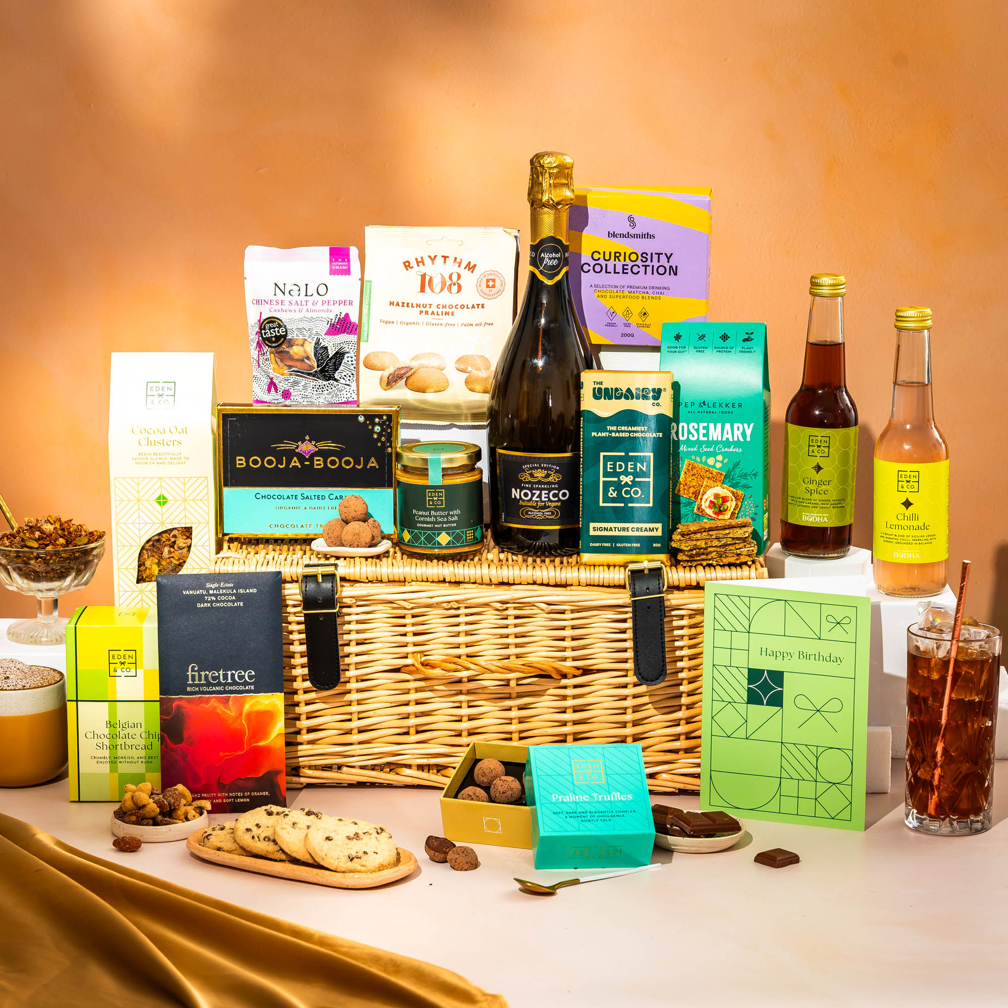 Birthday Luxury Wicker Hamper with Gift Card - Alcohol Optional ...