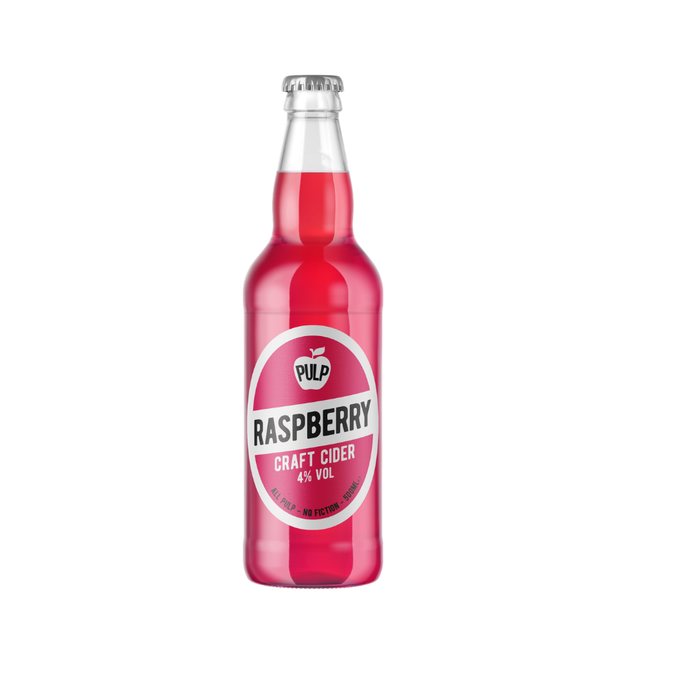 Wa Raspberry Cider Raspberry Cider 4% ABV - Pulp - 6 x 500ml Bottles - Yumbles.com