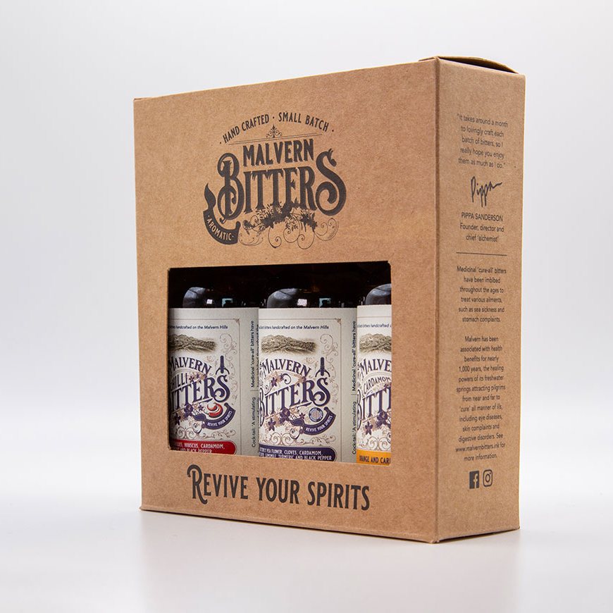 Malvern Bitters Gift Set - 3 x 50ml Botanical Cocktail Bitters ...