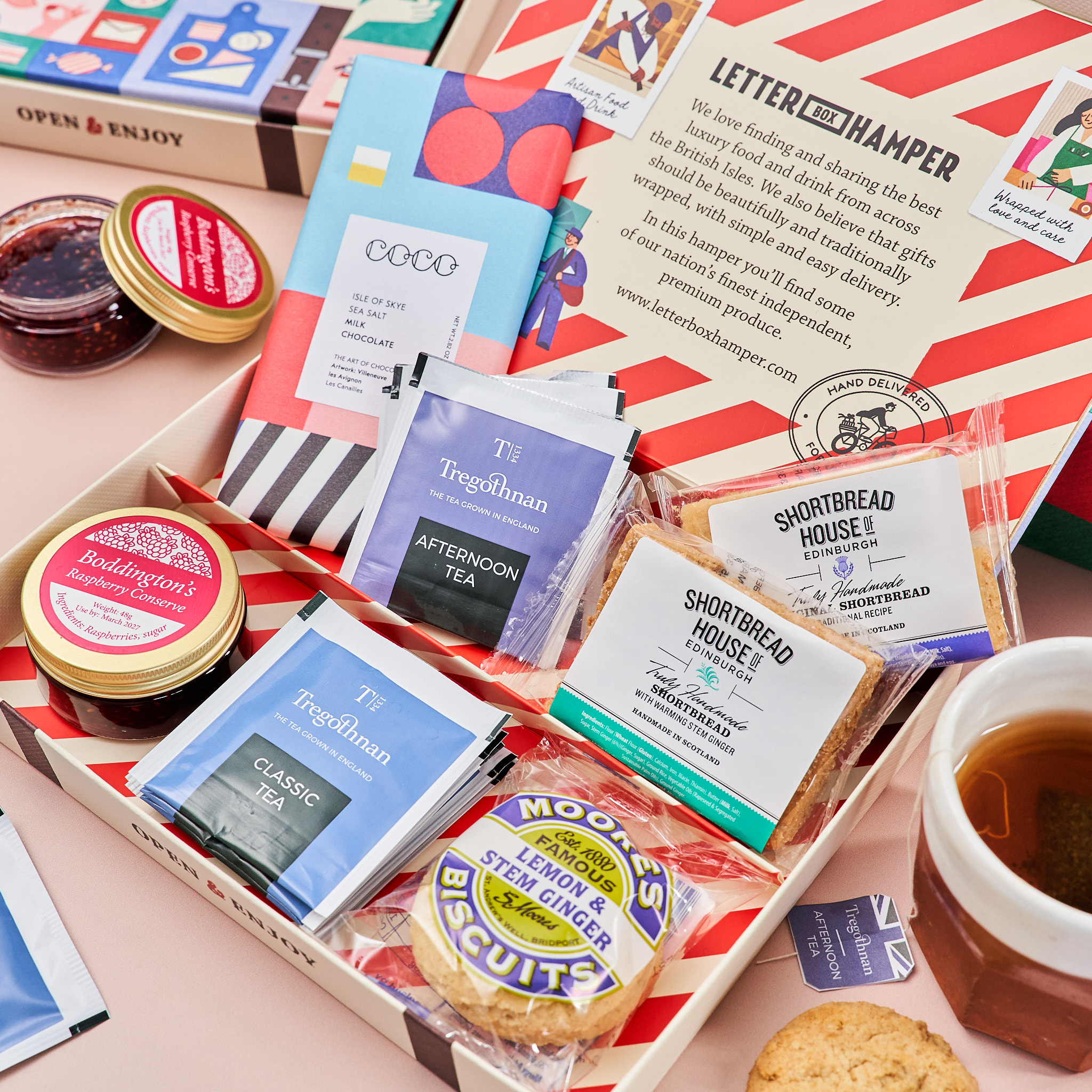 Afternoon Tea Letter Box Hamper with British Grown Tea - Yumbles.com
