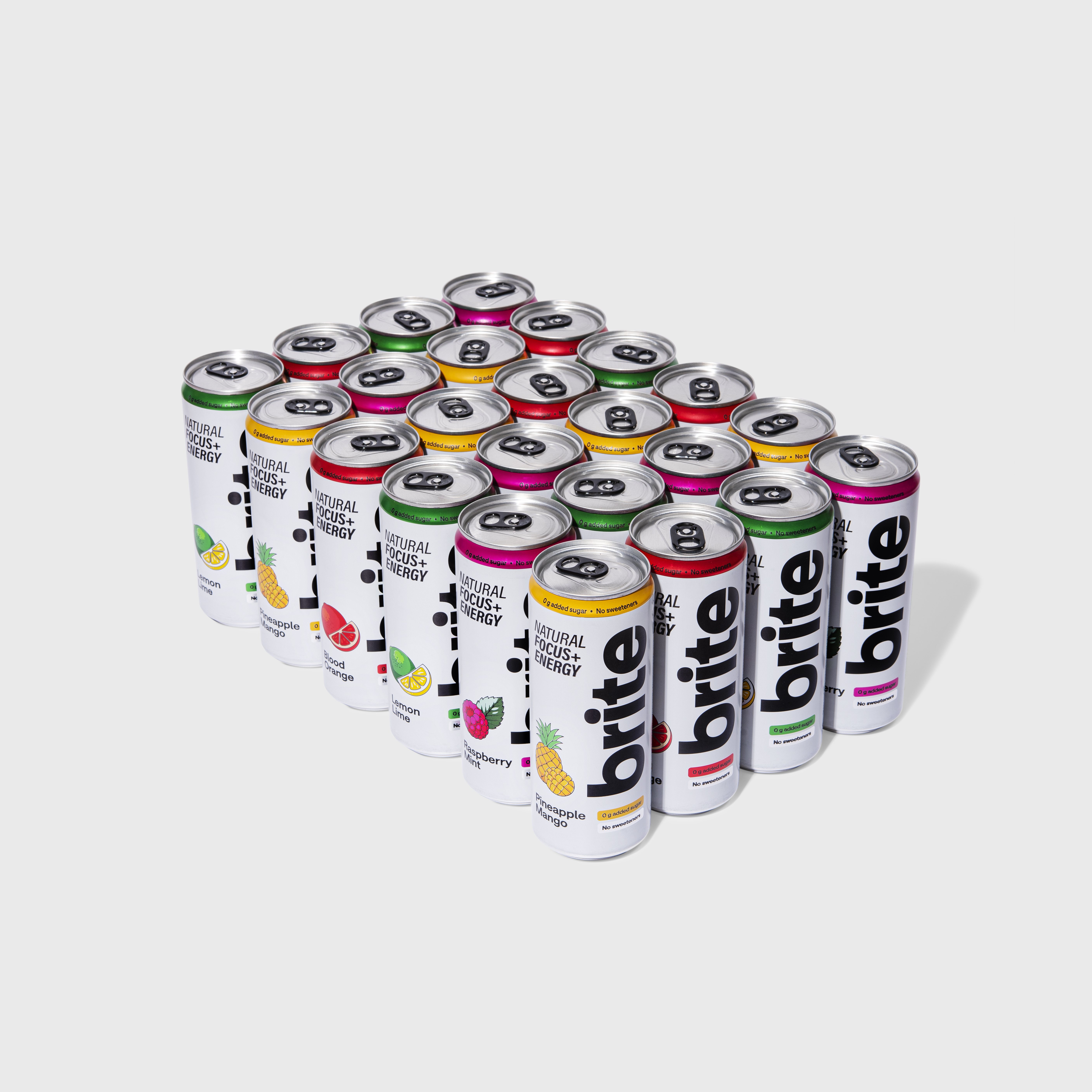 Brite Natural Energy & Focus Drink - Mixed Pack - No Sugar, No ...