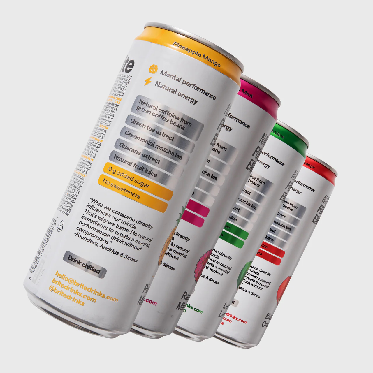 Brite Natural FOCUS+ ENERGY Mixed Pack - 12 x 330ml Drink - Yumbles.com
