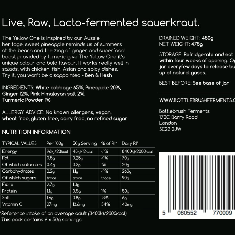 Raw & LactoFermented Sauerkraut + Kimchi The Award Winners (Pack of