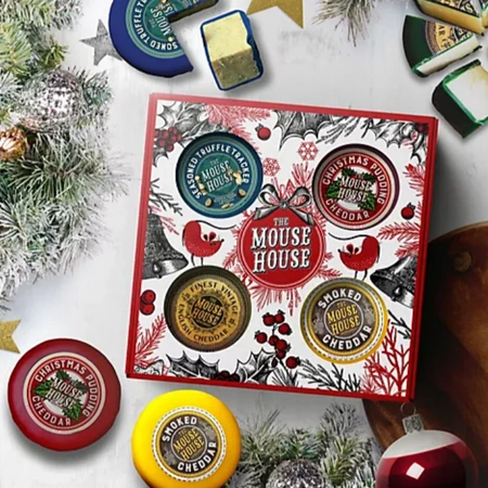 Festive Four Truckle Cheese Gift Box