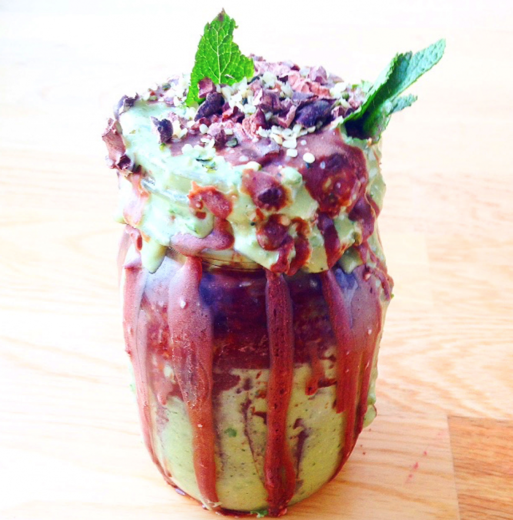 Healthy Mint Choc Chip Ice-Cream Sundae