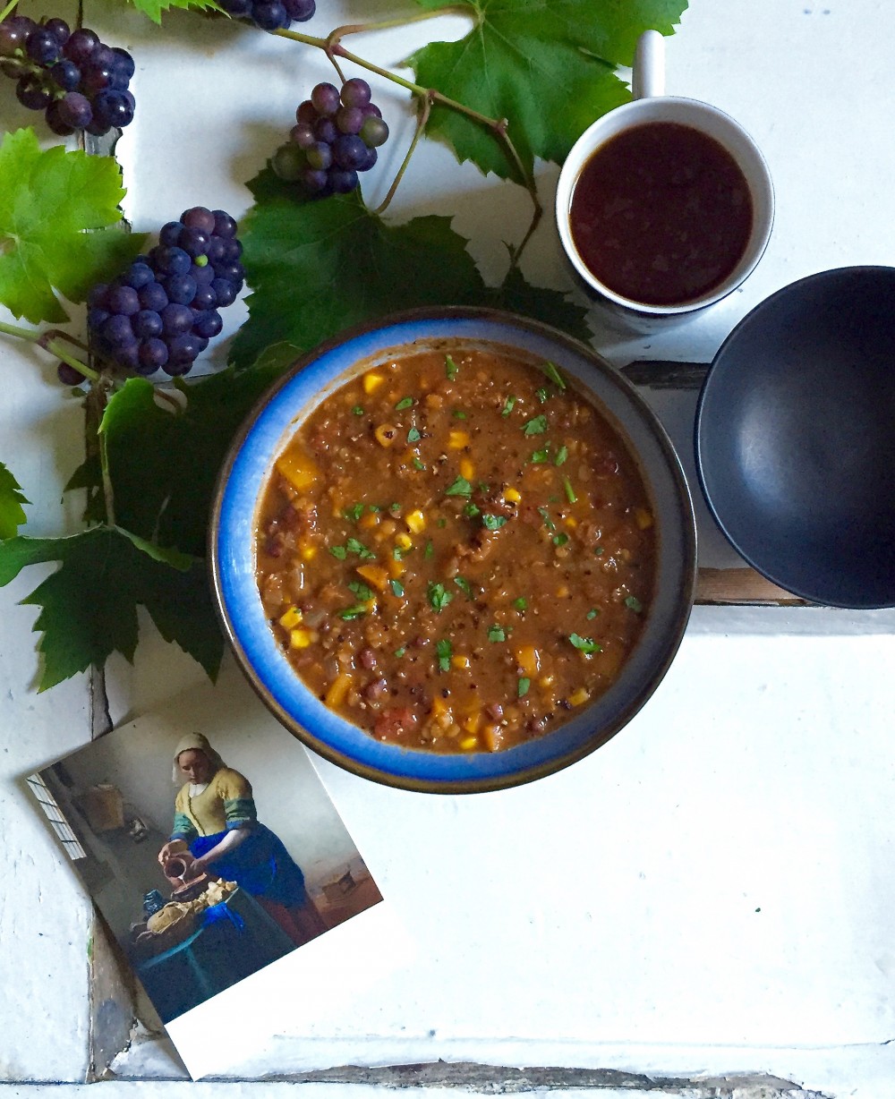 Spicy Lentil and Adzuki Bean Soup