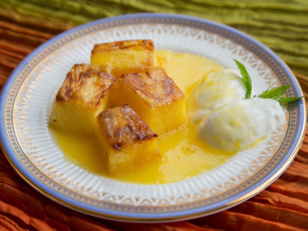 Sautéed Pineapple with Black Pepper Syrup