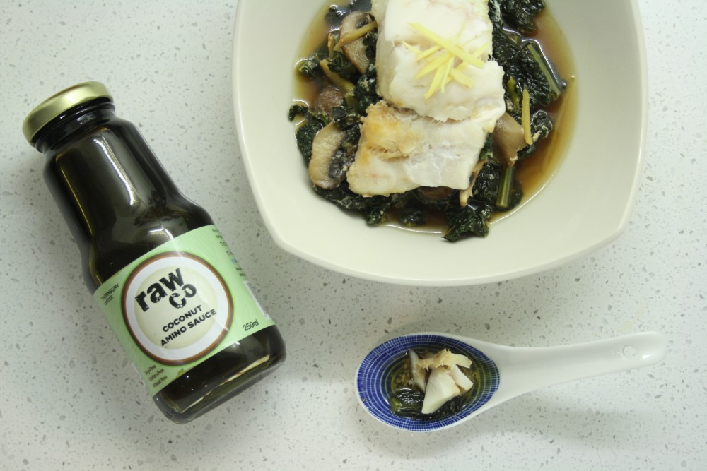 Cod with Ginger-Braised Cavolo Nero