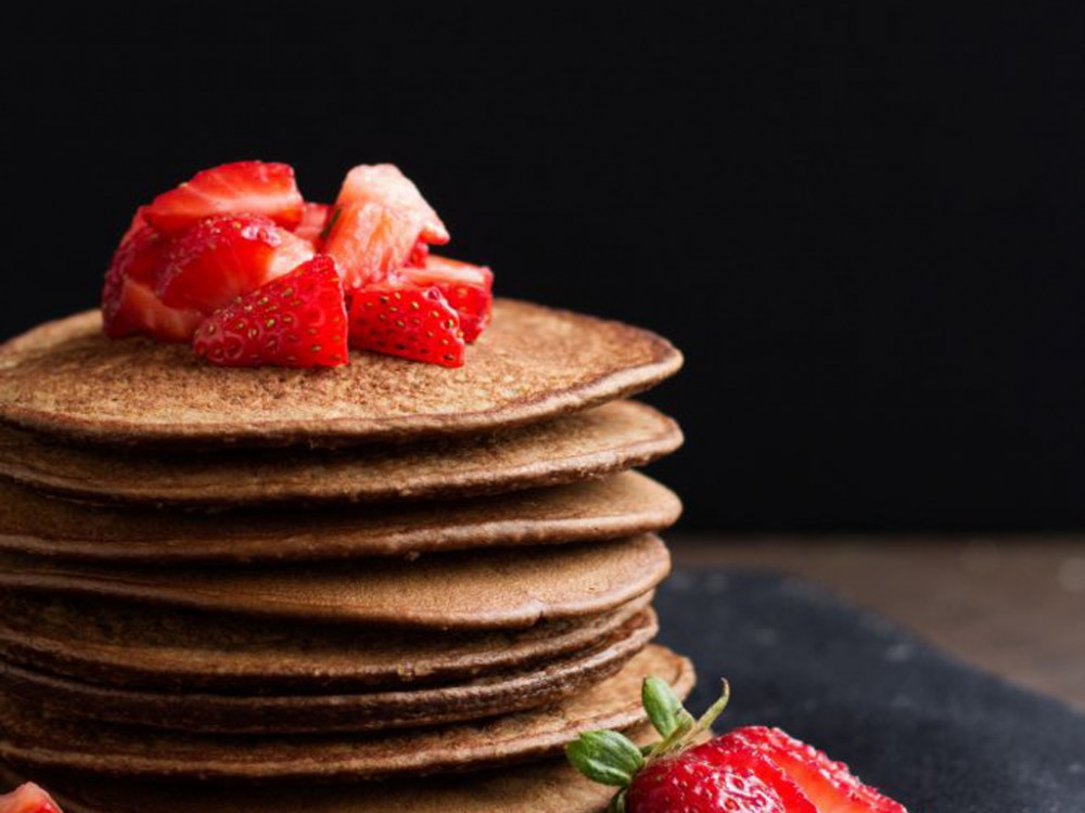 Chocolate Protein Pancakes