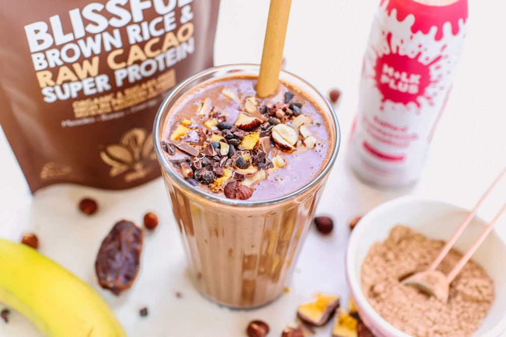 BLISSFUL Chocolate Salted Honeycomb and Hazelnut Protein Shake