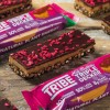 TRIBE Nut Butter Triple Decker - Choc Raspberry Bar - Vegan, Gluten & Dairy Free Bar (12 x 40g)