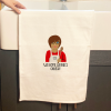 Personalised tea towel for female chef