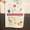 Personalised 50th Birthday Microfibre Tea Towel