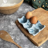 Teal Marble Design Egg Holder