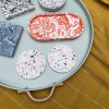 Teal/Pink/Mustard Terrazzo Circle Coasters