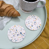 Teal/Pink/Mustard Terrazzo Circle Coasters