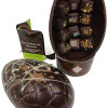 Handmade Large Dark Chocolate Easter Egg with Brownie Chocolates Inside, 12 pieces