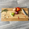 Extra Large Oak Chopping Board - Thick Solid Oak Heavy Duty wooden Chopping Block - Great Serving Board Fitted with 4 black rubber feet