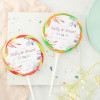 Personalised Heart Confetti Giant Wedding Lollipops