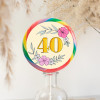 40th Birthday Yellow Floral Giant Lollipop