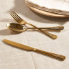 Personalised Stainless Steel Gold 3-Piece Cutlery Set