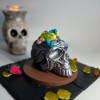 Silver Enigma: Halloween Chocolate Skull