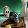 Silver Enigma: Halloween Chocolate Skull