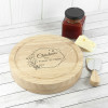 Personalised Classic Christmas Holly Cheese Board Set