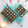 Valentine's Day Chocolate heart filled with brigadeiro Box of 24 - Turquoise box Valentine's Day Chocolate heart filled with brigadeiro Box of 24 - Turquoise box