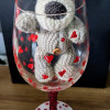 Large Valentine heart glass