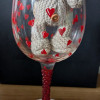 Large Valentine heart glass