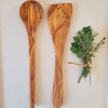 Stylish Olive Wood Spoon and Spatula Set | Natural Kitchenware Gift Set | Rustic Kitchen Tools | Handcrafted Artisan Kitchen Utensils