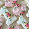 Personalised Floral Birthday Biscuits. Set Of 12 Party Favours