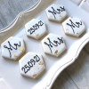 Personalised Wedding Favour Iced Biscuits. Set Of 12 Biscuits