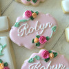 Personalised Floral Birthday Biscuits. Set Of 12 Party Favours
