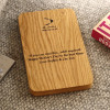 Personalised Oak Sofa Coaster & Phone Stand