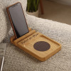 Personalised Oak Sofa Coaster & Phone Stand