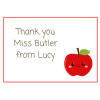 Letterbox Thank You Teacher Card Cake