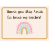Letterbox Thank You Teacher Card Cake