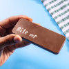 Small milk chocolate bar with a ‘Bite Me’ message
